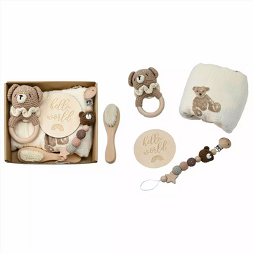 6-Piece Newborn Baby Shower Gift Box - Bear