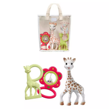 Sophie The Giraffe So Pure Trio Teether and Rattle Gift Set with Carry Bag