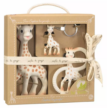 Sophie The Girafe So Pure Trio Teether and Rattle Key Chain Gift Pack