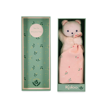 Kaloo Leaves of Love Bear Doudou Pink