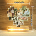 Soft glowing heart-shaped night light with photos – perfect for nursery or bedroom