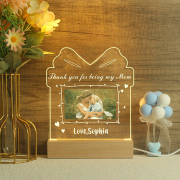 Personalised Night Light With Custom Photo And Name