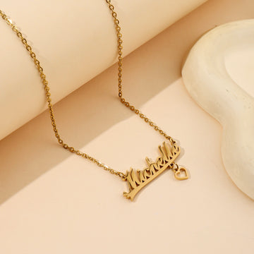Personalised Name Necklace With Heart Pendant