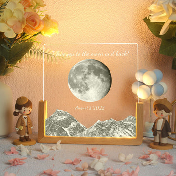 Personalised Moon Phase Night Light for Birth or Special Date