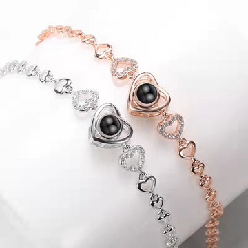 Personalized Photo Projection Bracelet Heart