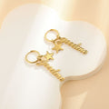 Gold personalized name hoop earrings with star charm – custom stainless-steel jewelry gift for women