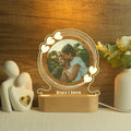 Personalised night light with engraved photo – custom keepsake gift