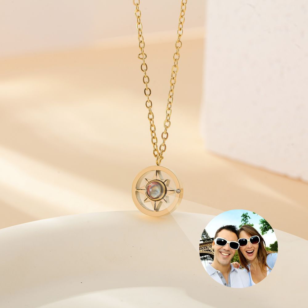 Personalised Photo Projection necklace, birthday gift for her or just because