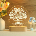 Personalised family tree night light with custom engraved names – meaningful gift for Mum or Grandma