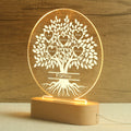 Glowing personalised night light with family names – warm home décor gift