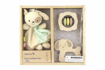 Tooky Toy Baby Comforter Rattle Gift Set -Puppy Dog