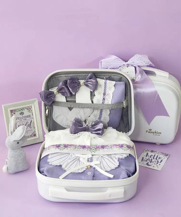 12-Piece Newborn Baby Girl Gift Basket Purple 0-3 months