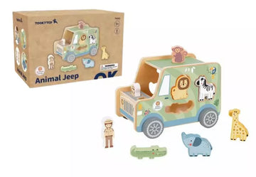 Tooky Toy Wooden Animal Jeep