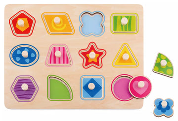 Tooky Toy Wooden Shape Peg Puzzle