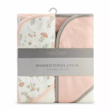 The Little Linen Hooded Towel Harvest Bunny 2 Pack