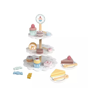 Wooden Dessert Stand – 3-Tier Pretend Play Set