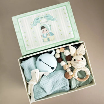 Adorable Newborn 11- Piece Baby Gift Box Essentials Set - Mint