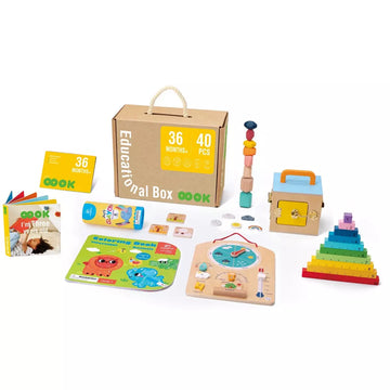 Tooky Toy Wooden Educational Play Box 36 months+