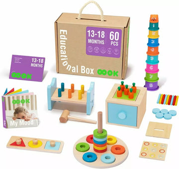Tooky Toy Wooden Educational Box 13-18 months