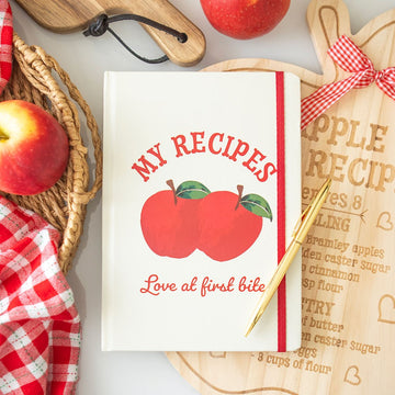 My Recipes Notebook with Pen – Apple Kitchen Journal for Bakers & Chefs | A5 Recipe Book Gift NZ