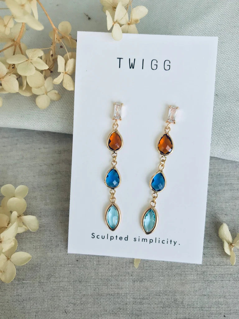 Handma Courage Gem Drop Earrings