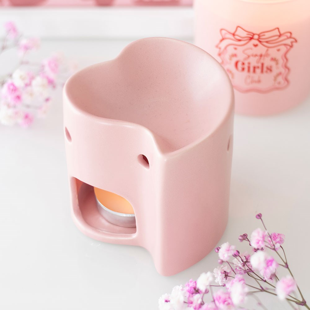 Pink Heart Oil Burner – Sweet Ceramic Diffuser for Home Fragrance