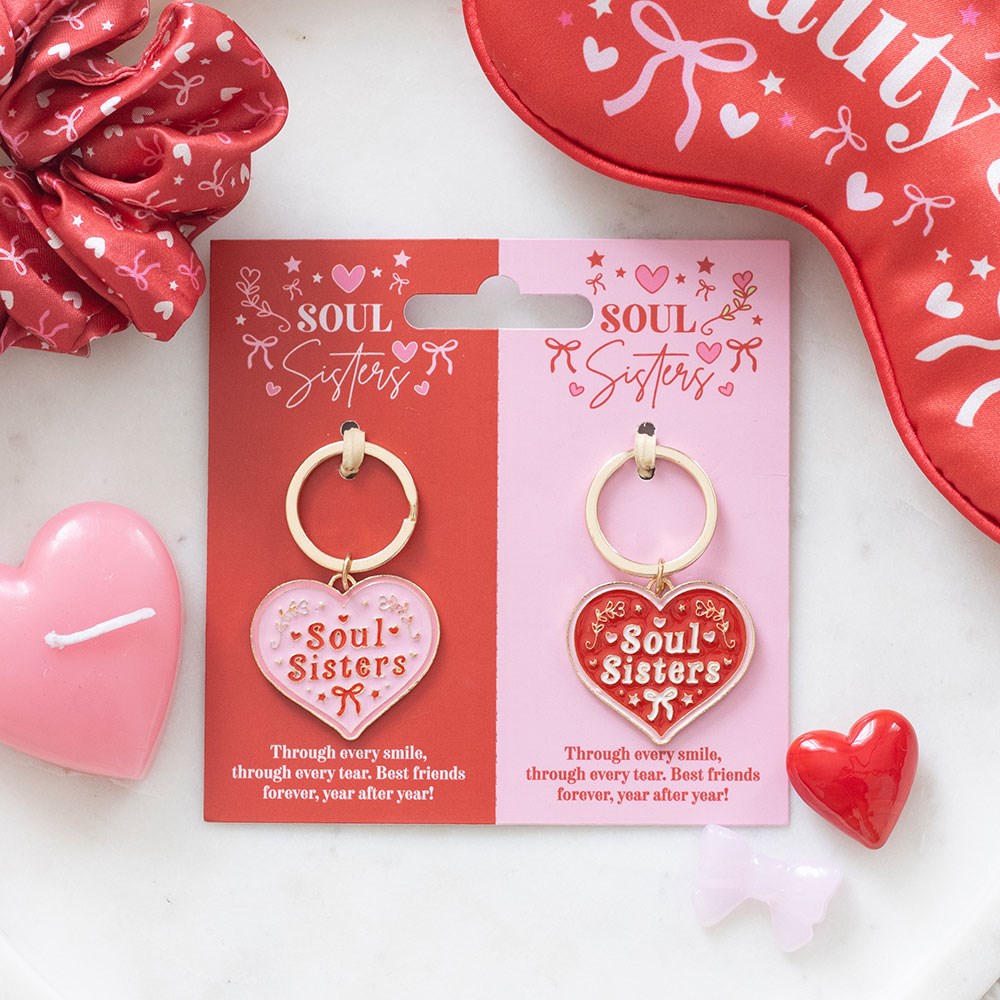 Soul Sisters Heart Keyring Set – Best Friends Forever Gift