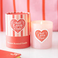 Pink Self Love Club coconut scented candle and gift box with heart design – perfect self-care gift for her NZ