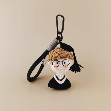 Quiet Graduate – Handmade Crochet Charm With Gift Box | Bag Charm & Keyring