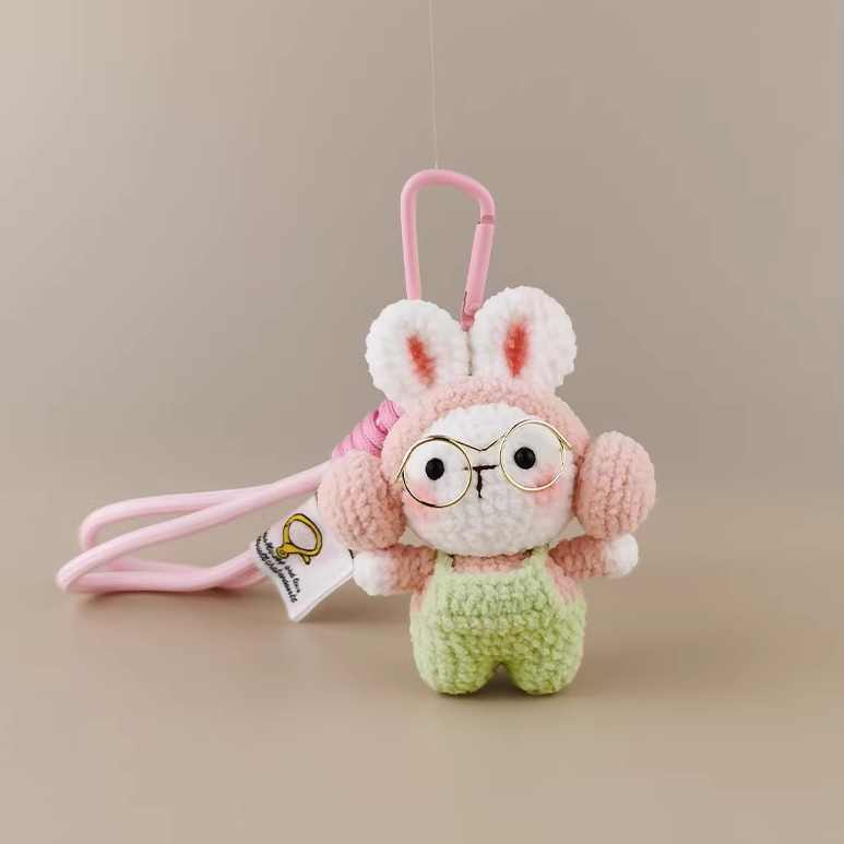 handmade crochet charm used as a bag charm or keyring gift for her