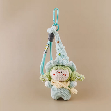 Gentle Dreamer handmade crochet charm doll bag charm and keyring gift for her
