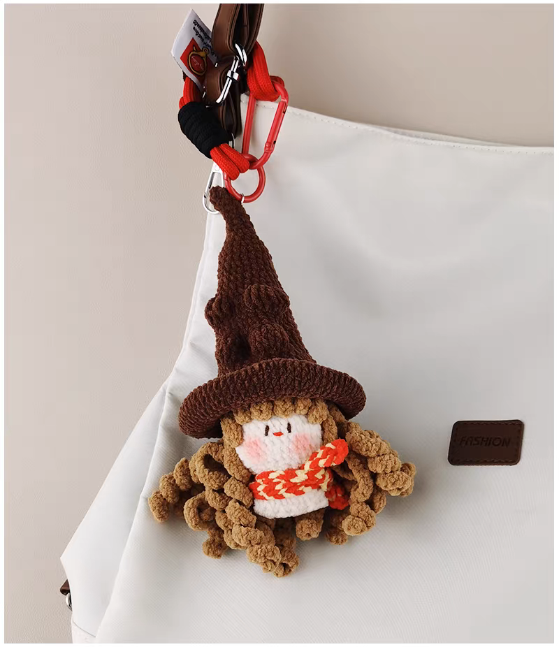 Quiet Spell handmade crochet charm doll bag charm and keyring gift for her
