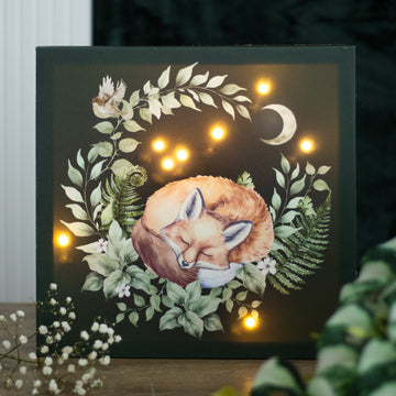 Fox Light Up Canvas Plaque – Woodland LED Wall Art for Home Decor and Gifts NZ