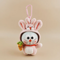 Pure Joy handmade crochet charm pink bunny bag charm and keyring gift for her
