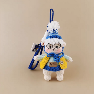 Kindly Brave handmade crochet charm sheep bag charm and keyring gift for her