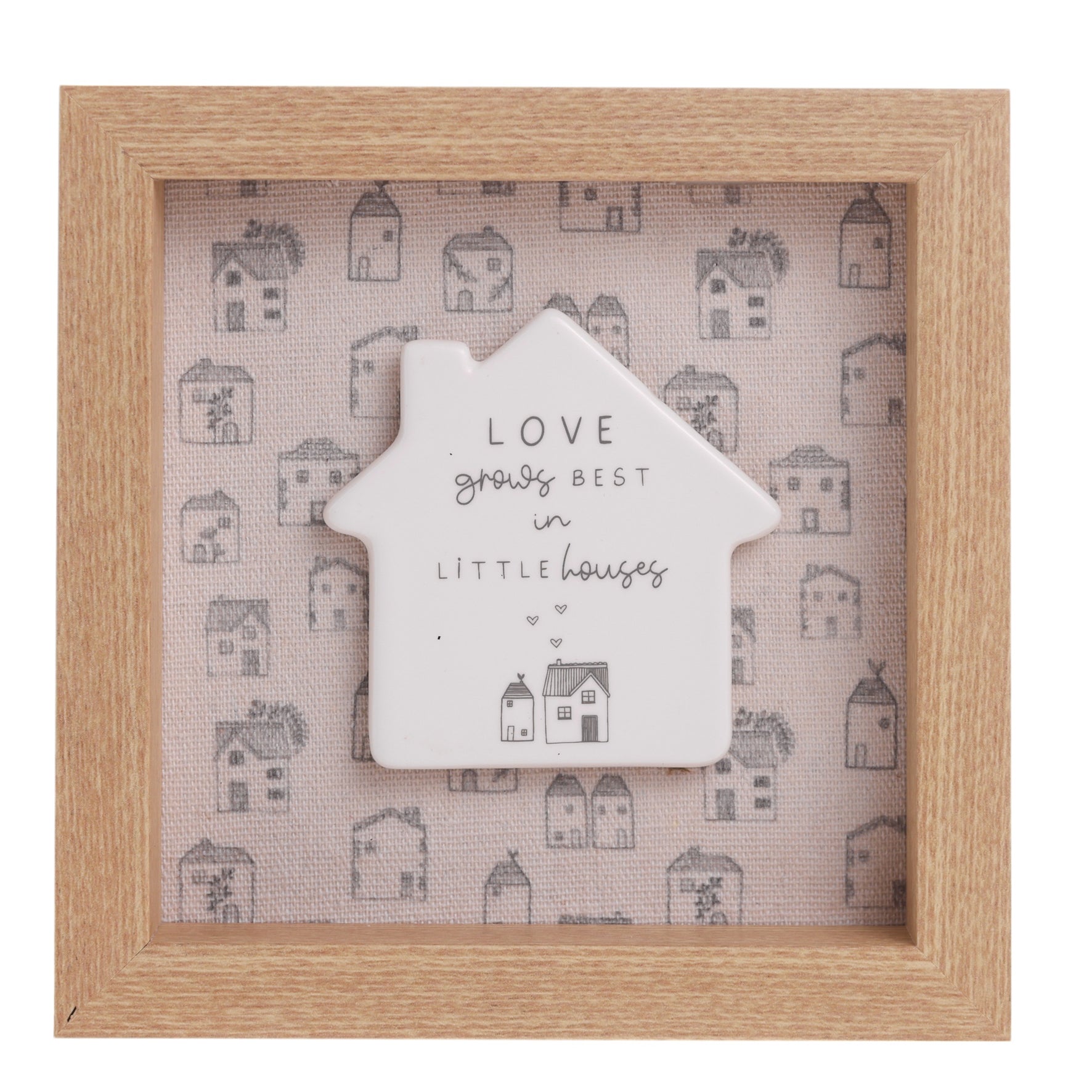 Moments Framed Plaque – “Love Grows Best in Little Houses”