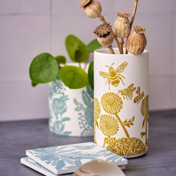 Kate Heiss Mustard Vase – Nature Inspired Ceramic Home Décor Gift