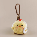 Sunny Puff handmade crochet charm yellow chick bag charm and keyring gift for her
