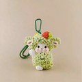 Sweet Comfort handmade crochet charm strawberry sheep bag charm and keyring gift for her
