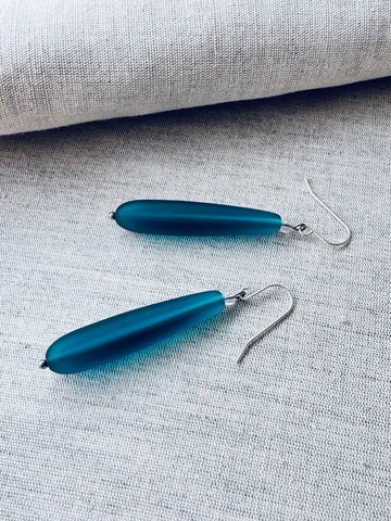 Handmade Aera Seaglass Drop Earrings