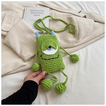 Cyclops Buddy - Handmade Crochet Mini Phone Bag | Cute Crossbody Gift Pouch
