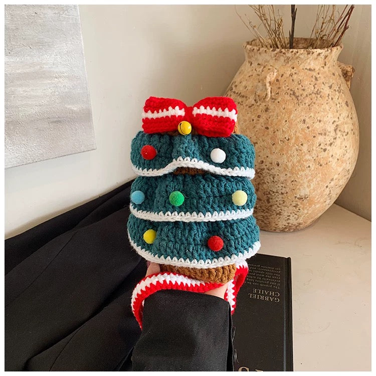Little Tree Merry - Handmade Crochet Mini Phone Bag | Cute Crossbody Gift Pouch