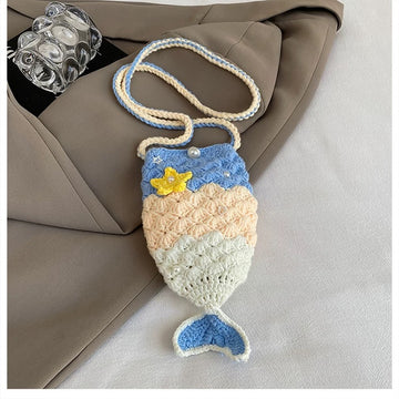Little Mermaid - Handmade Crochet Mini Phone Bag | Cute Crossbody Gift Pouch