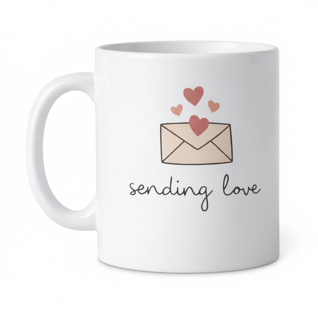Sending Love – Personalised Text Mug with Gift Box | Thoughtful Gift for Her