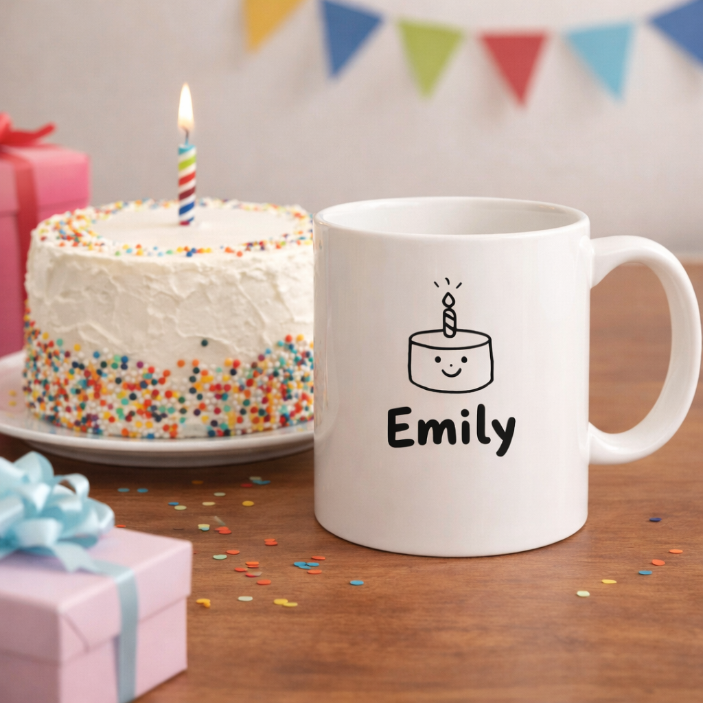 Personalised Birthday Calendar Mug with Name & Special Date | Thoughtful Gift for Her