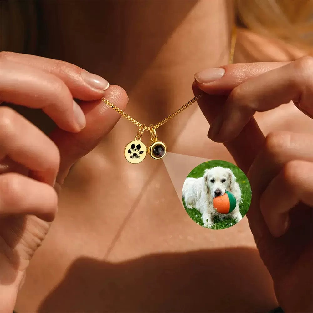 Personalised Pet Photo Projection Necklace | Meaningful Gift for Pet Lovers