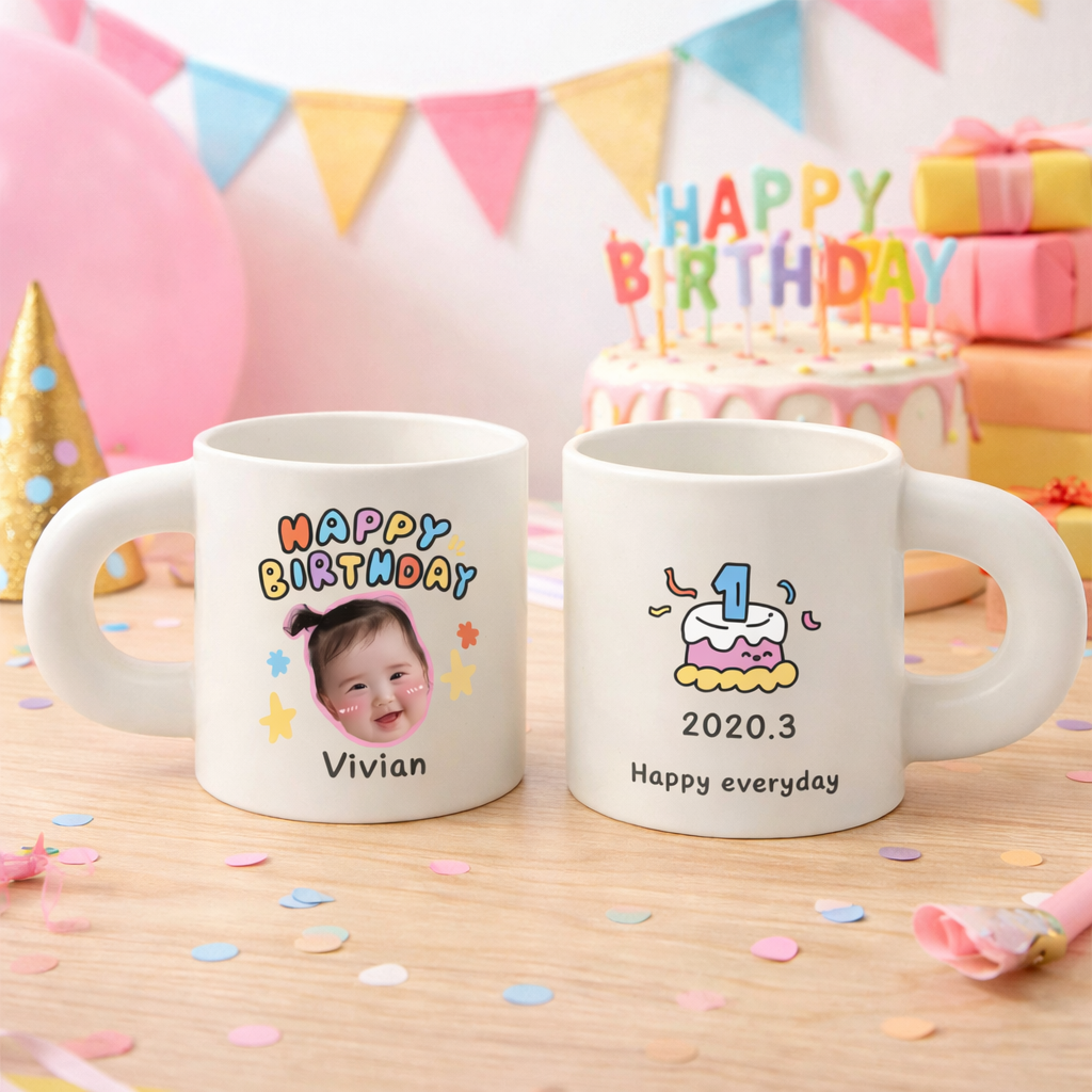 Custom Birthday Mug With Gift Box – Personalised Name & Birth Date Cup