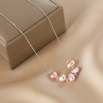 Handmade S925 Silver Pearl Necklace – Elegant Gift For Her