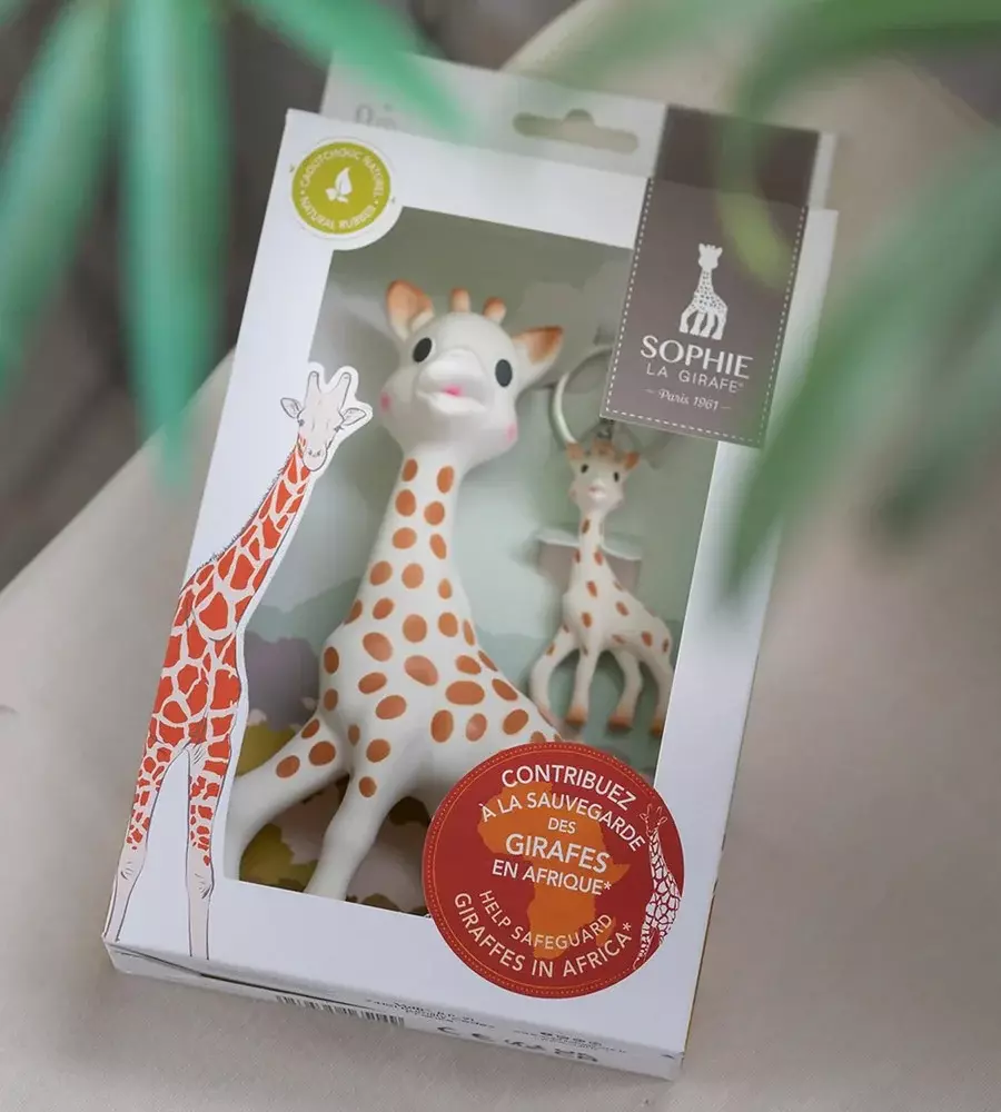 Sophie The Giraffe Teether and Keychain Gift Pack