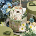 floral gift box for her with reusable bucket ceramic cup body care and car fragrance